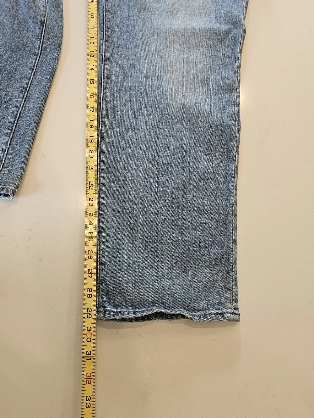 J.Crew Men’s 32T Classic Straight Light Wash Distressed Jeans